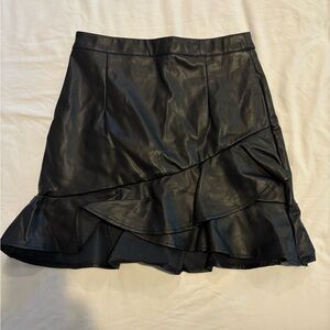 Forever 21 Black Asymmetrical Mini Skirt